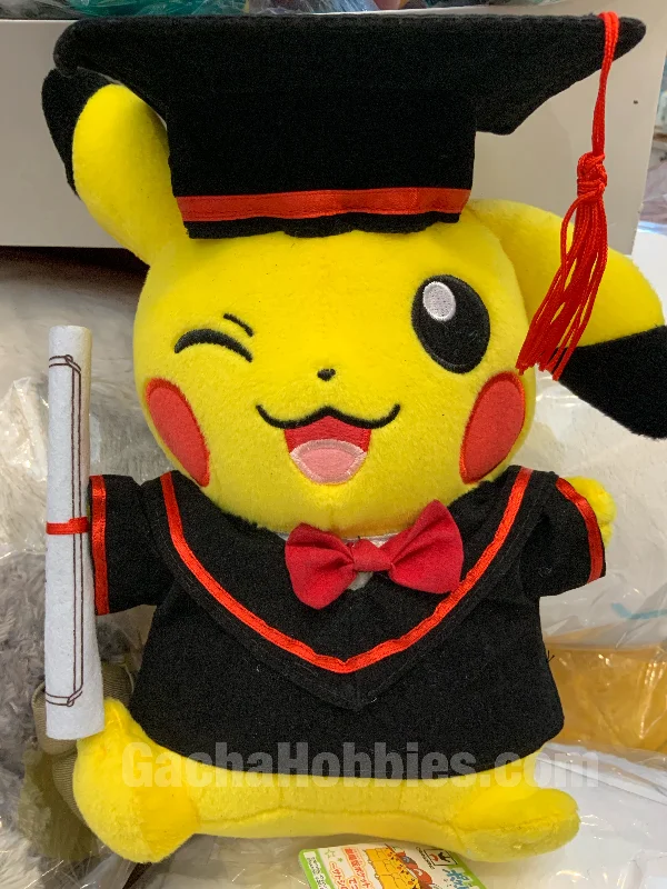 Adorable and charming plush figuresGraduation Pikachu Wink Plush (In-stock)