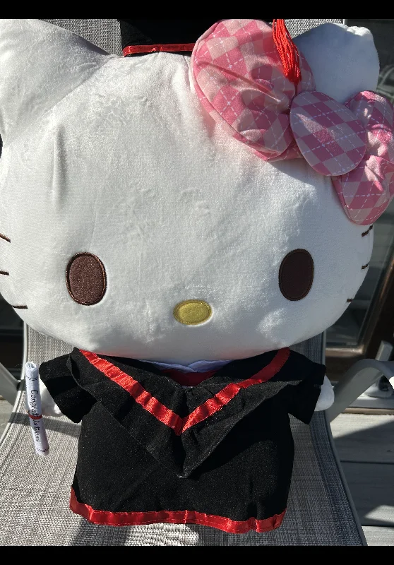 Playful and cheerful stuffed creaturesGraduation Sanrio Hello Kitty Checkered Pattern Giant Playful and cheerful stuffed creaturesGraduation Sanrio Hello Kitty Checkered Pattern Giant