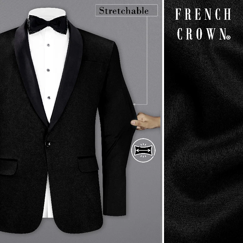 Shop the best clothing sale – Limited-time offer. Jade Black Stretchable Premium Cotton Tuxedo traveler Blazer Shop the best clothing sale – Limited-time offer. Jade Black Stretchable Premium Cotton Tuxedo traveler Blazer