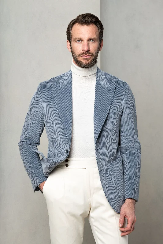 Don’t wait – Shop now for limited-time discounts on trendy clothing. Light blue corduroy jacket "Soragna Capsule Collection" - Made in Italy Don’t wait – Shop now for limited-time discounts on trendy clothing. Light blue corduroy jacket "Soragna Capsule Collection" - Made in Italy