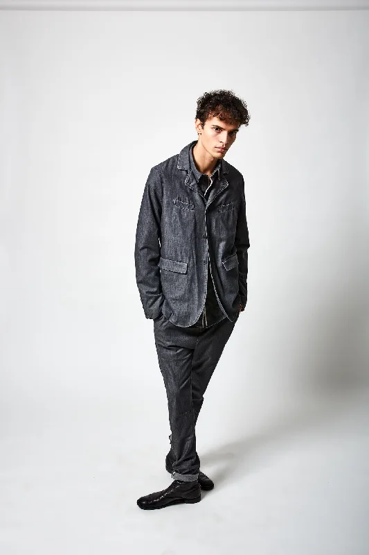 Flash discounts on men’s clothing – Don’t miss out!  LIGHT GREY DENIM BLAZER