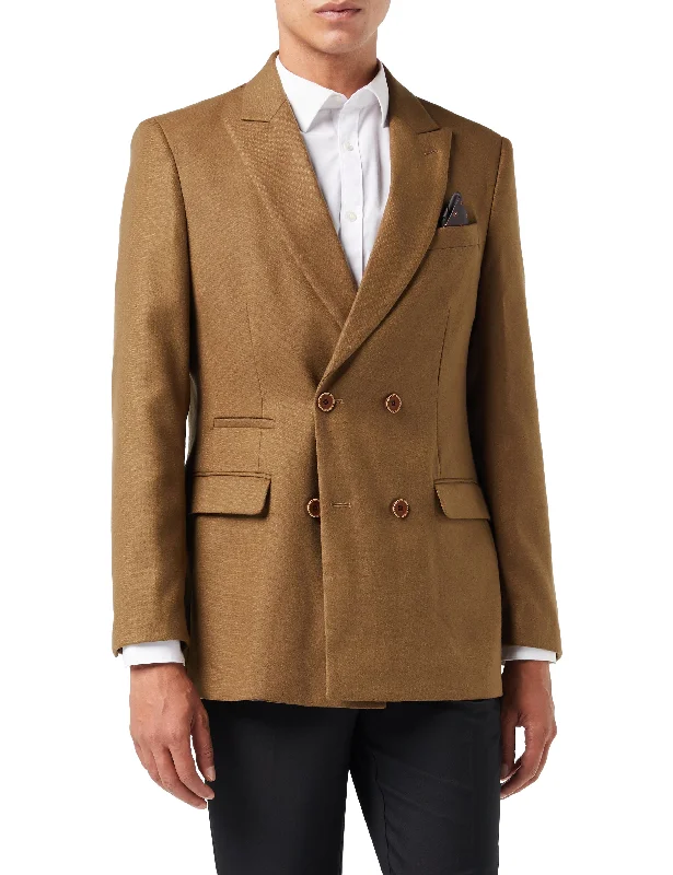 – Shop now and save big.  MARCO-DOUBLE BREASTED TWEED TAN JACKET
