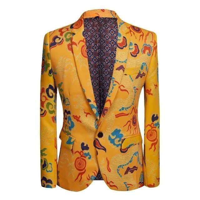 Don’t wait – shop the biggest sale of the season on men’s clothing! Men's Blazer Printed Casual Party Blazer Slim Fit Yellow Don’t wait – shop the biggest sale of the season on men’s clothing! Men's Blazer Printed Casual Party Blazer Slim Fit Yellow