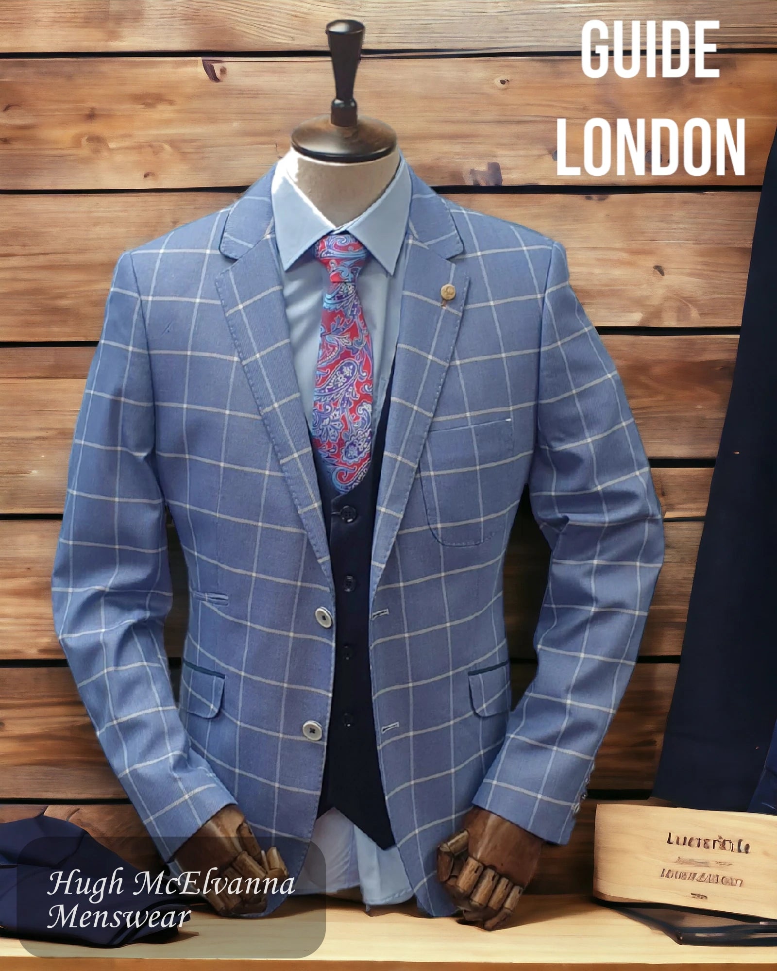 Shop affordable clothing – Limited-time only! Men's Fashion Blue Check Blazer by Guide London Style: 3257 Shop affordable clothing – Limited-time only! Men's Fashion Blue Check Blazer by Guide London Style: 3257