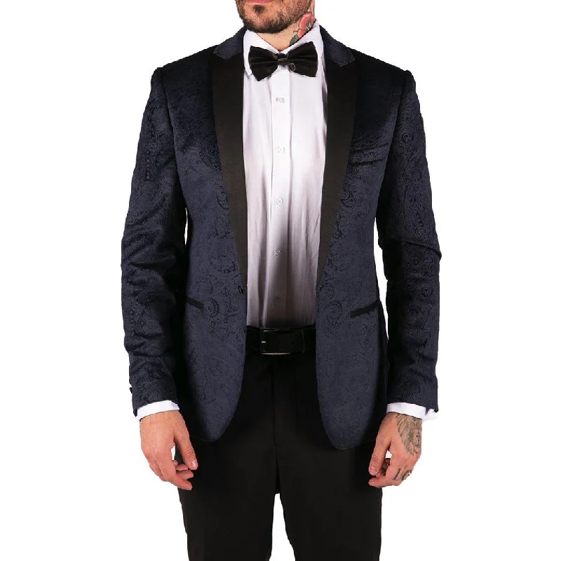 Shop the best clothing sales of the year! Mens Marc Darcy Velvet Paisley Blue Black Blazer Tuxedo Dinner Jacket Smart Casual Shop the best clothing sales of the year! Mens Marc Darcy Velvet Paisley Blue Black Blazer Tuxedo Dinner Jacket Smart Casual