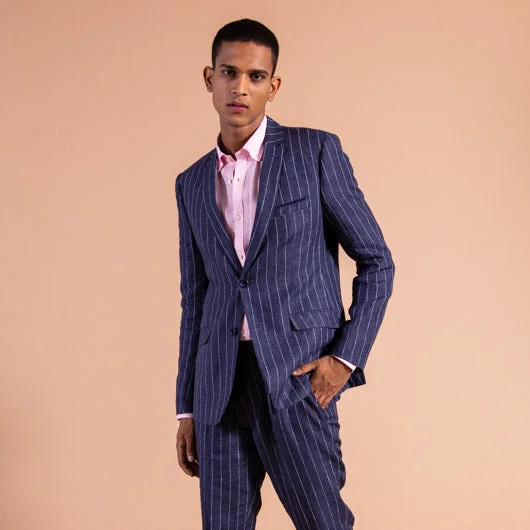 Exclusive clothing deals for customers – Shop today! Nautical Blue Pinstriped Linen Blazer Exclusive clothing deals for customers – Shop today! Nautical Blue Pinstriped Linen Blazer