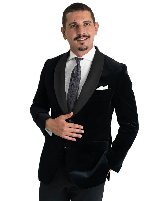 Enjoy exclusive discounts.  Printed Velvet Evening Jacket