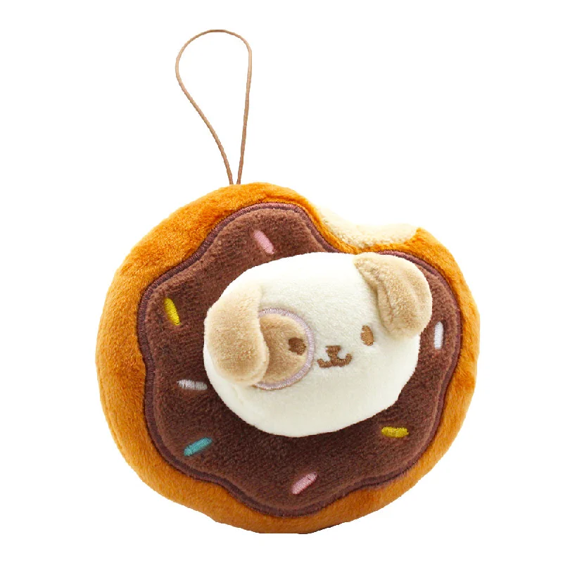 Soft and cuddly stuffed animalsPuppiroll Donut Plush Keychain