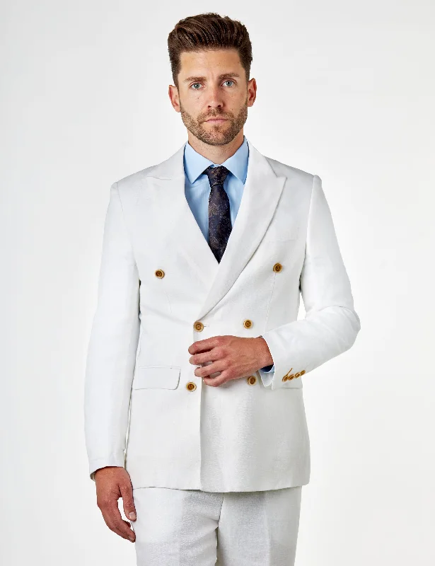 Shop men’s clothing now and enjoy amazing savings. RAY - Tailored Fit Off White Herringbone Linen Double Breasted Jacket Shop men’s clothing now and enjoy amazing savings. RAY - Tailored Fit Off White Herringbone Linen Double Breasted Jacket