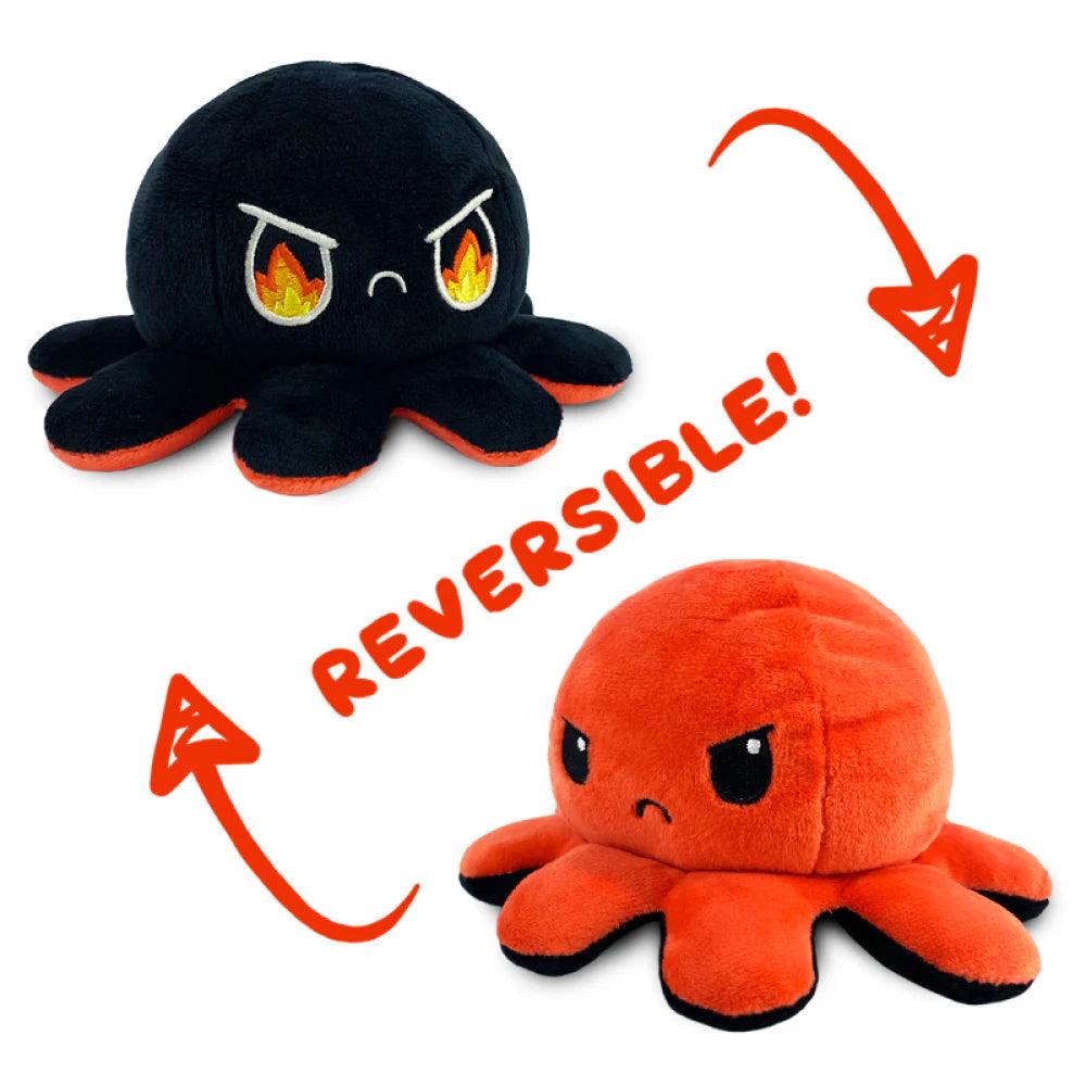 Enchanting and magical plush dollsTeeTurtle Reversible Red and Fire Eyes Octopus Plushie Enchanting and magical plush dollsTeeTurtle Reversible Red and Fire Eyes Octopus Plushie