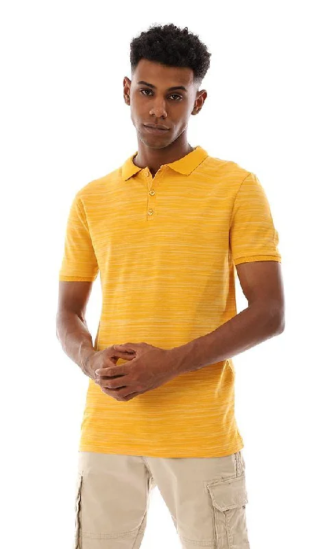 Best clothing deals . – Save up to 70% on trendy styles.  94660 Heather Turn Down Collar Cotton T-Shirt - Orange