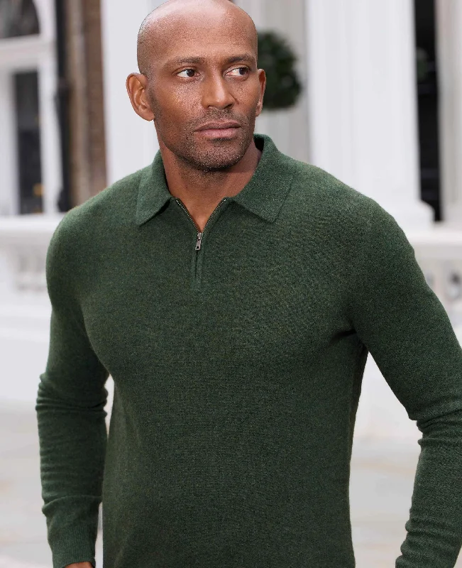 Don’t miss these deals – men’s fashion essentials for less. Dark Green Merino Wool Cashmere Zip Neck Long Sleeve Polo Shirt Don’t miss these deals – men’s fashion essentials for less. Dark Green Merino Wool Cashmere Zip Neck Long Sleeve Polo Shirt