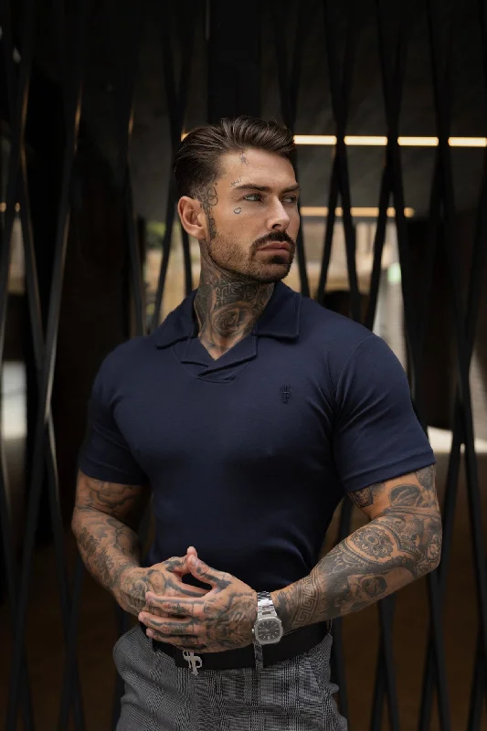 Shop smart, save big – men’s clothing sale on now! Father Sons Classic Navy Polo Shirt With Revere Collar - FSH1062 Shop smart, save big – men’s clothing sale on now! Father Sons Classic Navy Polo Shirt With Revere Collar - FSH1062