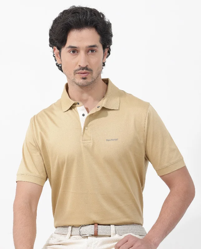 Shop the best clothing sales of the year! Rare Rabbit Mens Keneth Pastel Brown Short Sleeve Contrast Inner Placket Solid Polo-Tshirt Shop the best clothing sales of the year! Rare Rabbit Mens Keneth Pastel Brown Short Sleeve Contrast Inner Placket Solid Polo-Tshirt