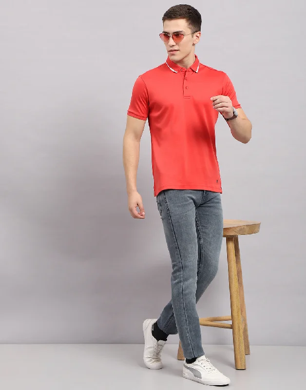Flash discounts on men’s clothing – Don’t miss out! Men Coral Solid Polo Collar Half Sleeve T-Shirt Flash discounts on men’s clothing – Don’t miss out! Men Coral Solid Polo Collar Half Sleeve T-Shirt