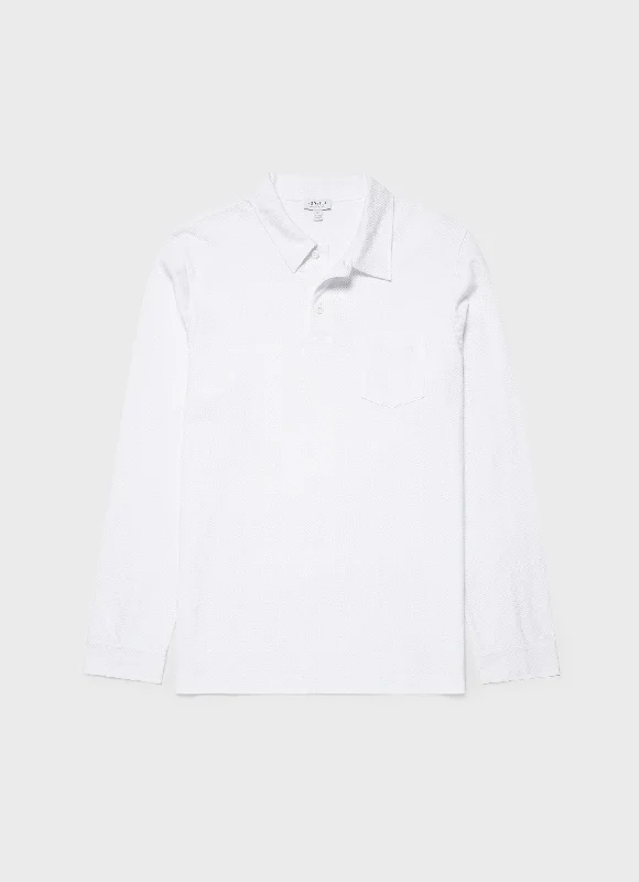 Save more with our buy-more, save-more deals on men’s fashion. Men's Long Sleeve Riviera Polo Shirt in White Save more with our buy-more, save-more deals on men’s fashion. Men's Long Sleeve Riviera Polo Shirt in White