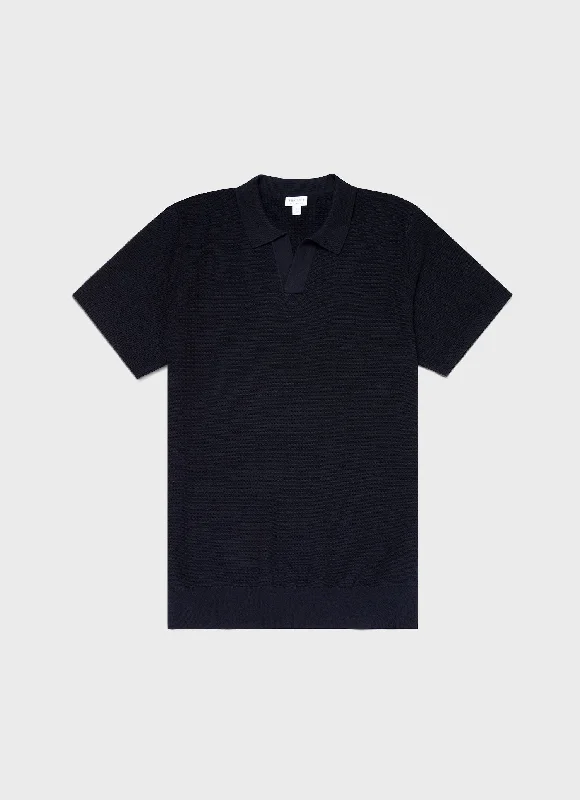 Best clothing deals of the season – Shop now and enjoy big savings. Men's Open Textured Polo Shirt in Navy Best clothing deals of the season – Shop now and enjoy big savings. Men's Open Textured Polo Shirt in Navy
