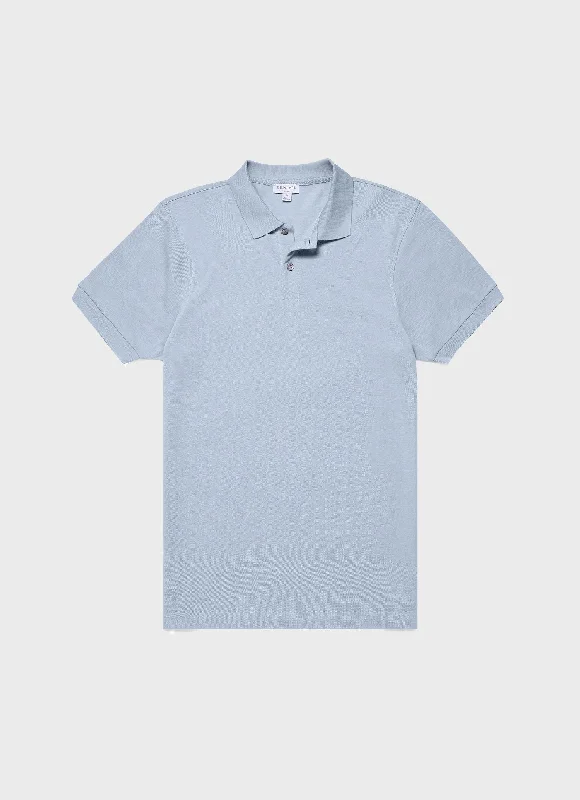 Seasonal fashion sale – Save on all your wardrobe essentials today! Men's Piqué Polo Shirt in Smoke Blue Seasonal fashion sale – Save on all your wardrobe essentials today! Men's Piqué Polo Shirt in Smoke Blue