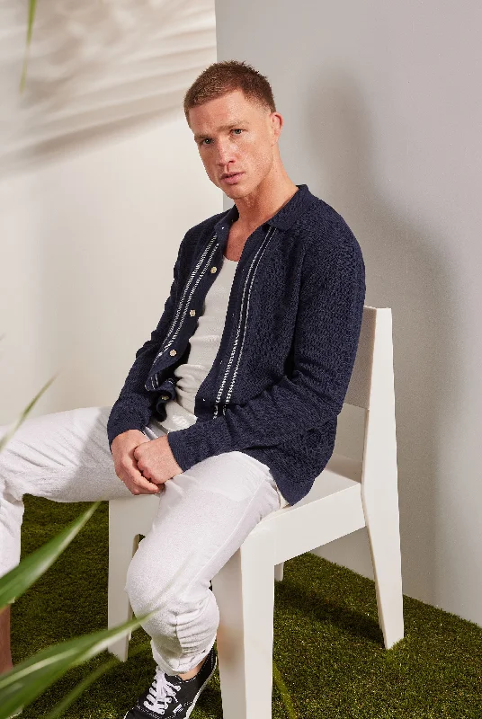 Limited-time offer!  Ross Stripe LS Knit Shirt