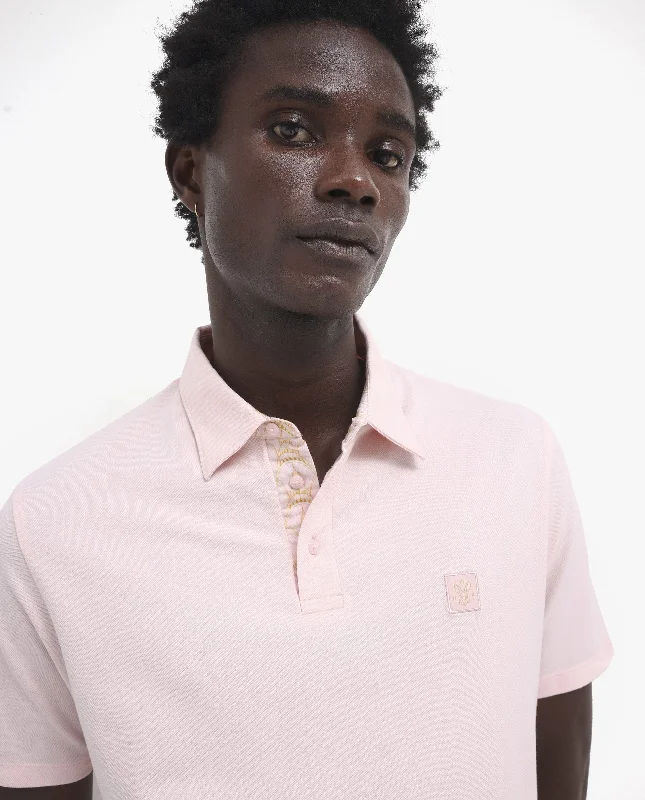 Save big on men’s casual wear – today only! Rare Rabbit Men's Spencer Light Pink Short Sleeve Button Closure Regular Fit Solid Polo T-Shirt Save big on men’s casual wear – today only! Rare Rabbit Men's Spencer Light Pink Short Sleeve Button Closure Regular Fit Solid Polo T-Shirt