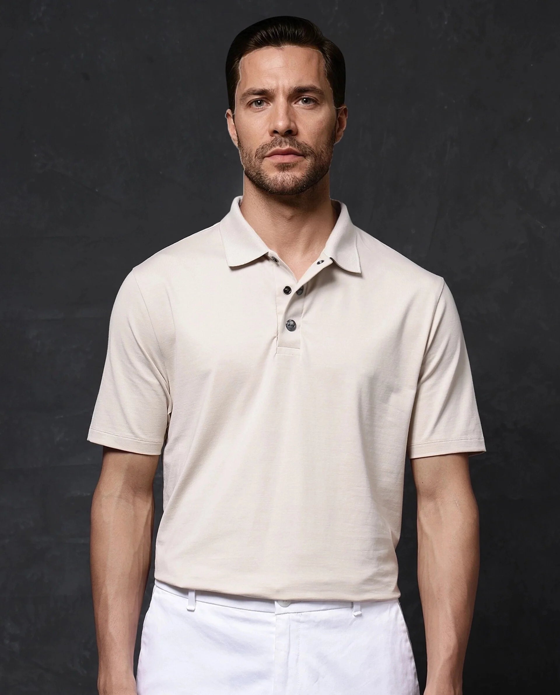 Huge deals on men’s clothing – Limited-time only! Rare Rabbit Men Tang-1 Beige Short Sleeve Regular Collar Button Closure Regular Fit Plain Polo T-Shirt Huge deals on men’s clothing – Limited-time only! Rare Rabbit Men Tang-1 Beige Short Sleeve Regular Collar Button Closure Regular Fit Plain Polo T-Shirt