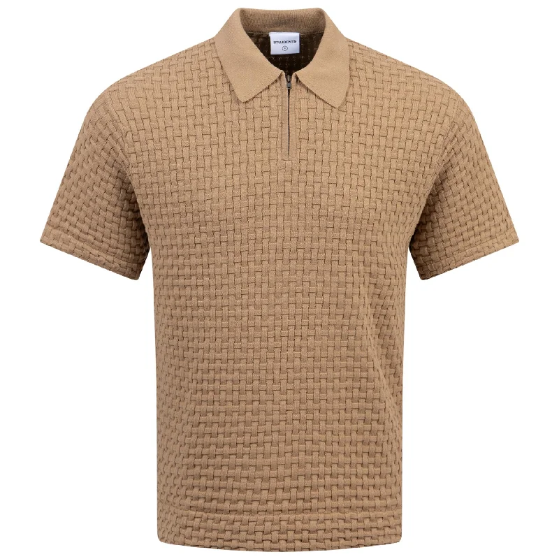 New season, new deals – shop men's clothing now!  Theo Sweater Polo Tan - AW24