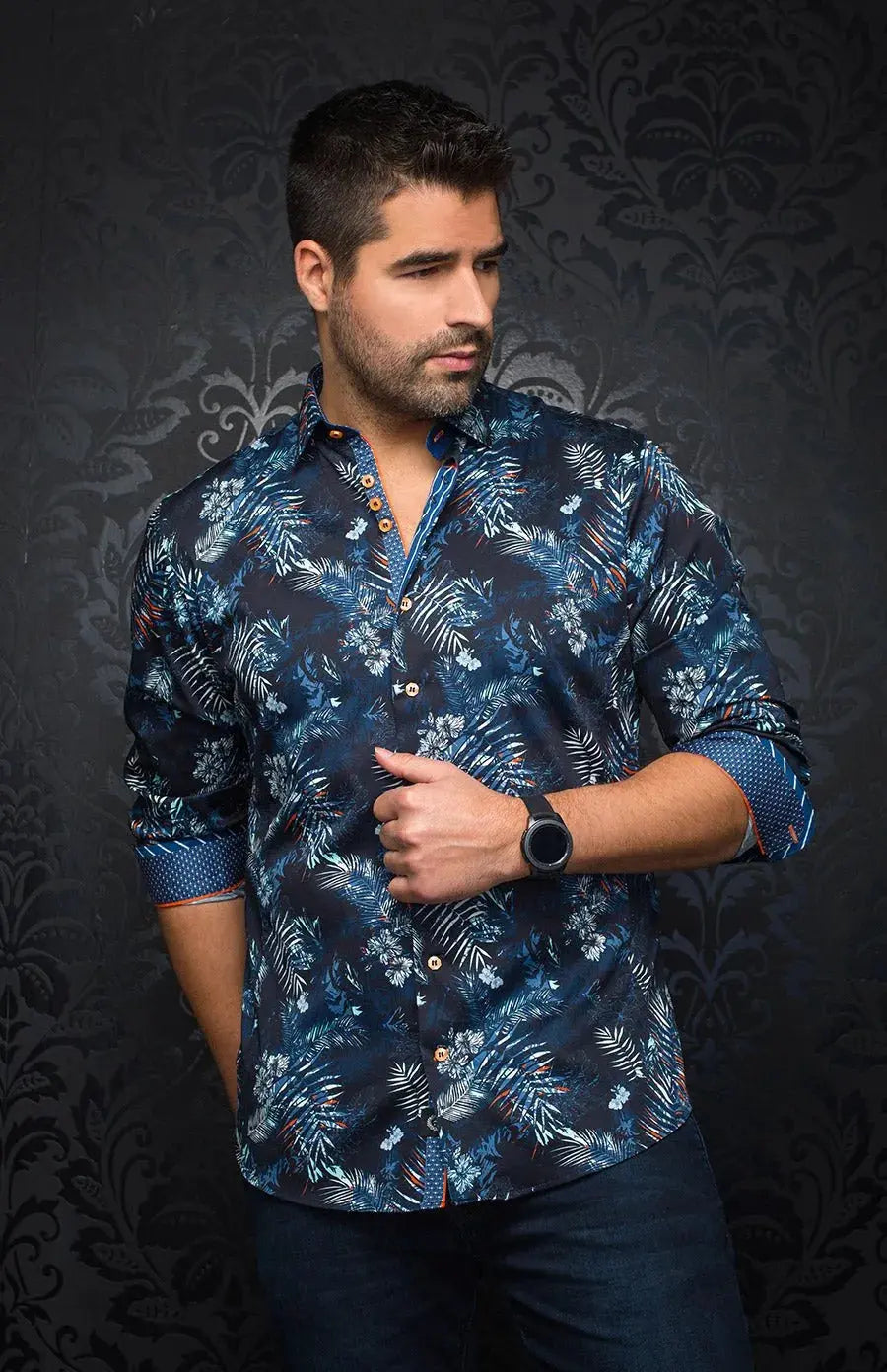 Huge deals on men’s clothing – Limited-time only! AU NOIR I Long Sleeve Shirt I Renaud Navy Huge deals on men’s clothing – Limited-time only! AU NOIR I Long Sleeve Shirt I Renaud Navy