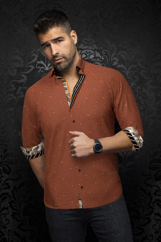 Limited-time discounts on clothing you’ll love   Au Noir Stretch Shirt | Lanzani Rust