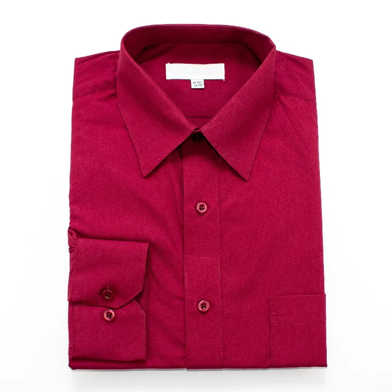 Shop the best clothing sales of the year!  Burgundy Regular-Fit Dress Shirt