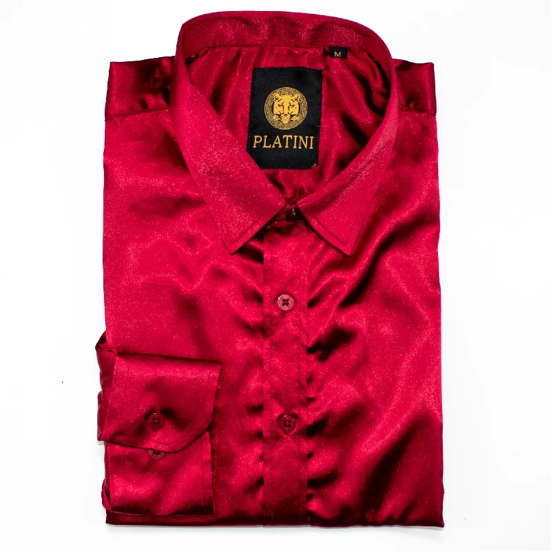Find your perfect fit at the best prices – Clothing deals now on sale. Burgundy Satin Slim-Fit Dress Shirt Find your perfect fit at the best prices – Clothing deals now on sale. Burgundy Satin Slim-Fit Dress Shirt