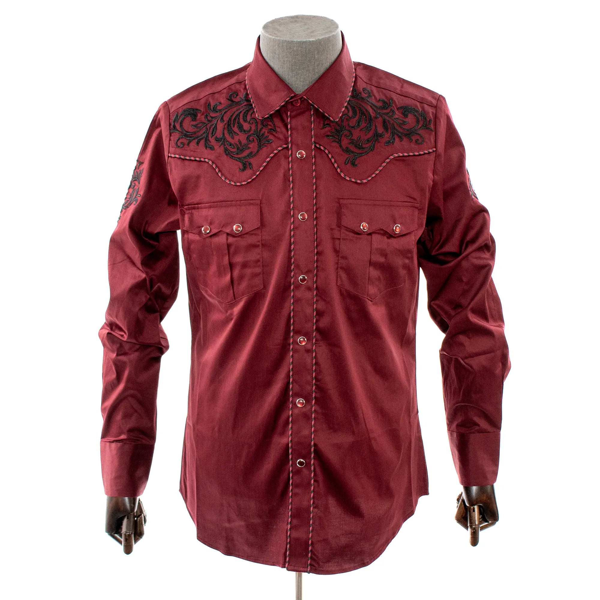 Shop smart, save big – men’s clothing sale on now! Burgundy Western Embroidered Modern-Fit Shirt Shop smart, save big – men’s clothing sale on now! Burgundy Western Embroidered Modern-Fit Shirt