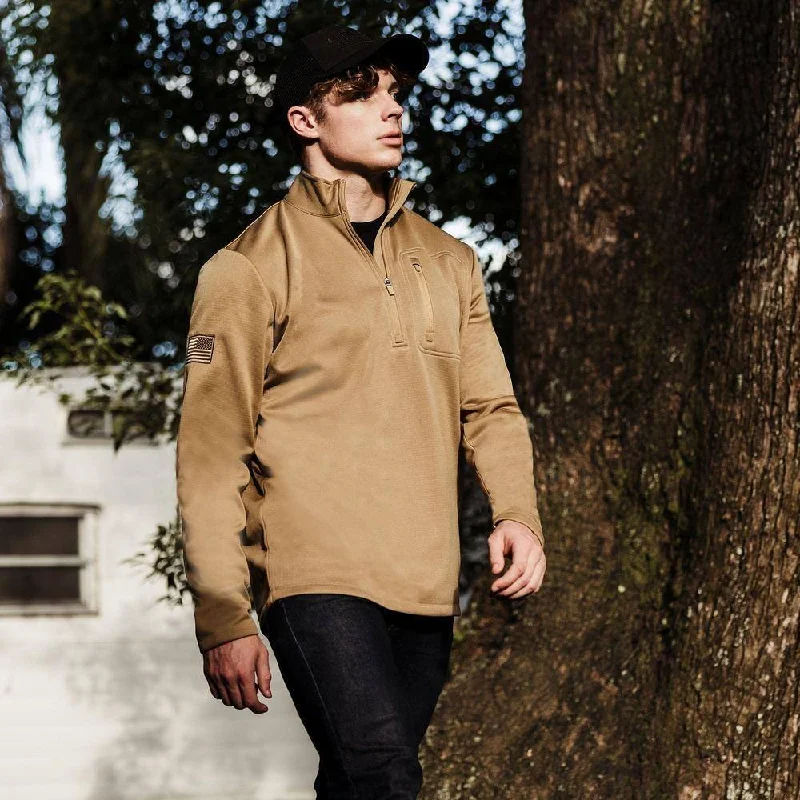 Refresh your wardrobe with the best deals on men's fashion.  Men's 1/2 Zip Waffle Top - Coyote