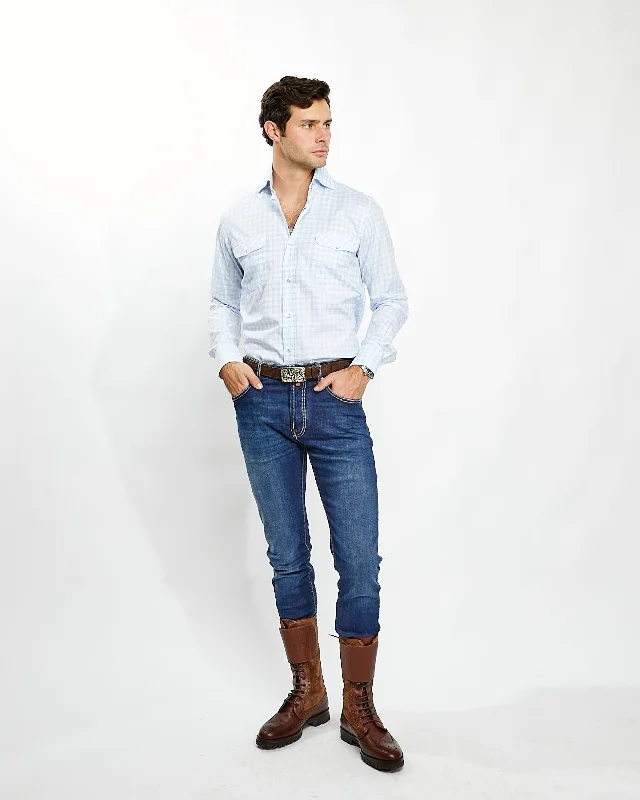 Shop the latest fashion trends with huge savings on all clothing. Kacey Field Shirt in Baby Blue Plaid Shop the latest fashion trends with huge savings on all clothing. Kacey Field Shirt in Baby Blue Plaid
