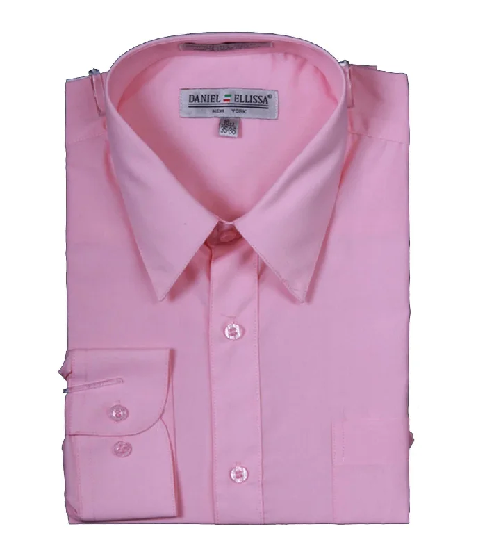 Upgrade your look with stylish, affordable men’s clothing. Men's Basic Dress Shirt with Convertible Cuff -Color Pink Upgrade your look with stylish, affordable men’s clothing. Men's Basic Dress Shirt with Convertible Cuff -Color Pink