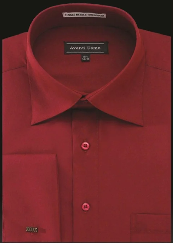 Shop the best fashion at unbeatable prices – Limited time only. Men's French Cuff Dress Shirt Spread Collar- CRIMSON Shop the best fashion at unbeatable prices – Limited time only. Men's French Cuff Dress Shirt Spread Collar- CRIMSON