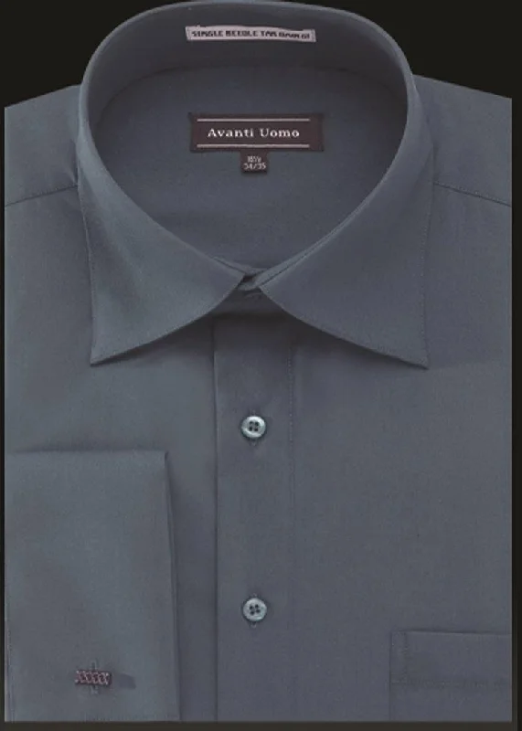Fresh clothing styles are here – Shop now for exclusive discounts! Men's French Cuff Dress Shirt Spread Collar- Steel Blue Fresh clothing styles are here – Shop now for exclusive discounts! Men's French Cuff Dress Shirt Spread Collar- Steel Blue