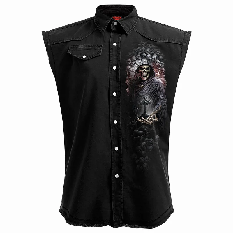 Don’t wait – Shop now for limited-time discounts on trendy clothing. Reaper Time - Sleeveless Stone Washed Worker Black Don’t wait – Shop now for limited-time discounts on trendy clothing. Reaper Time - Sleeveless Stone Washed Worker Black