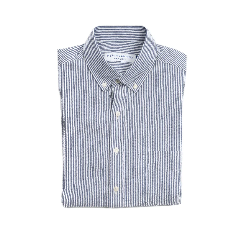 Flash discounts – men’s clothing essentials for less. Seersucker Short Sleever - Navy Stripe Flash discounts – men’s clothing essentials for less. Seersucker Short Sleever - Navy Stripe
