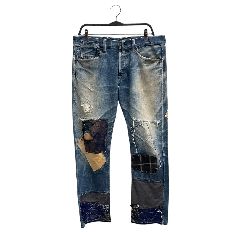 Exclusive offers on the latest clothing styles for men . JUNYA WATANABE COMME des GARCONS/Pants/M/Denim/BLU/Plaid/Canvas patchwork Exclusive offers on the latest clothing styles for men . JUNYA WATANABE COMME des GARCONS/Pants/M/Denim/BLU/Plaid/Canvas patchwork