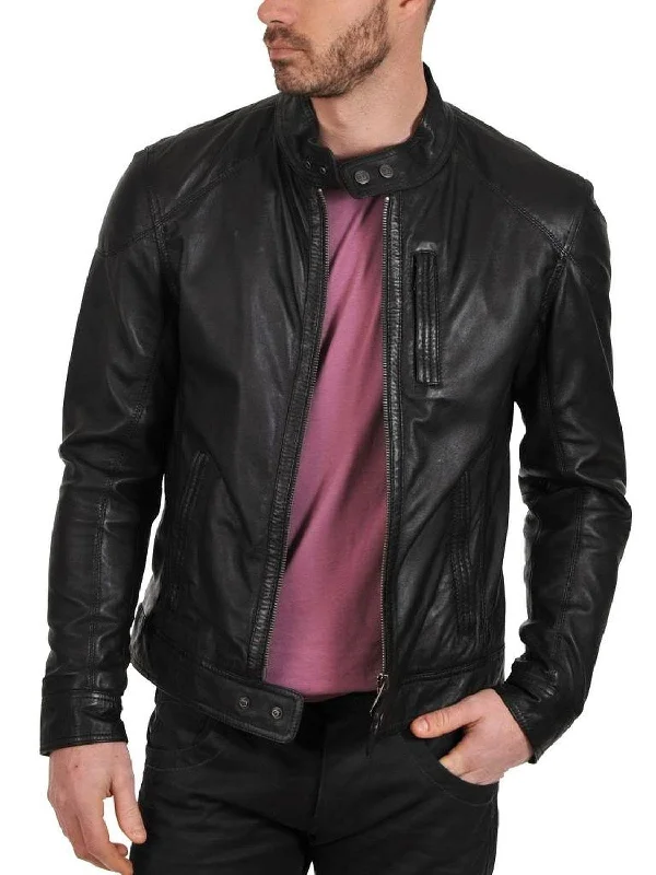Flash discounts – men’s clothing essentials for less. Leather Jackets Hub Mens Genuine Lambskin Leather Jacket (Black, Racer Jacket) - 1501187 Flash discounts – men’s clothing essentials for less. Leather Jackets Hub Mens Genuine Lambskin Leather Jacket (Black, Racer Jacket) - 1501187