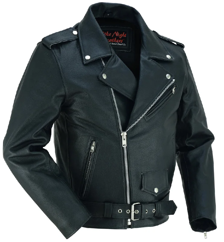 Upgrade your wardrobe with stylish clothing at discounted prices. DS710 Economy Motorcycle Classic Biker Leather Jacket - Plain Sides Upgrade your wardrobe with stylish clothing at discounted prices. DS710 Economy Motorcycle Classic Biker Leather Jacket - Plain Sides