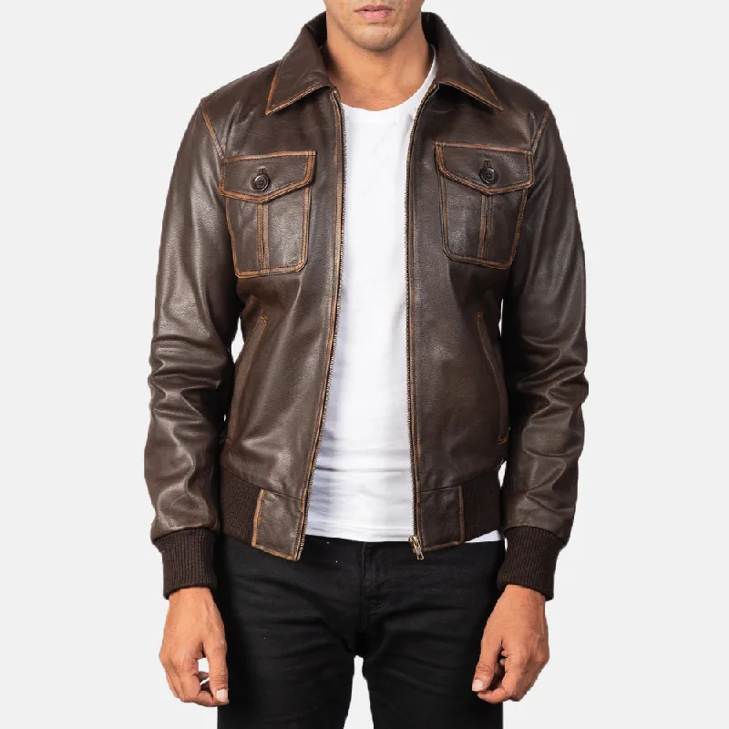 Don’t wait – Shop now for limited-time discounts on trendy clothing. Aaron Brown Leather Bomber Jacket Don’t wait – Shop now for limited-time discounts on trendy clothing. Aaron Brown Leather Bomber Jacket