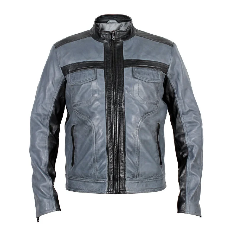 Limited-time offer!  Android black and grey leather jacket