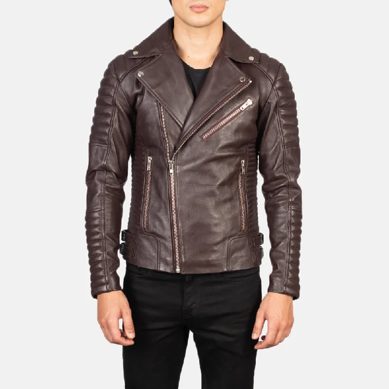 Discover new arrivals in clothing – Affordable styles for every occasion.  Armand Maroon Leather Biker Jacket