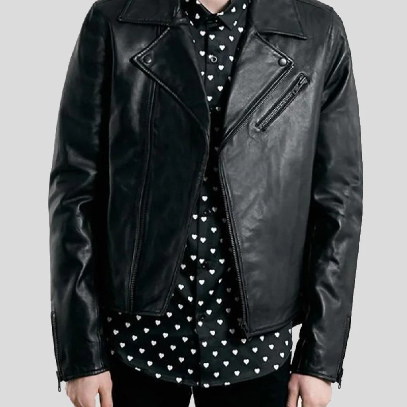 Exclusive discounts on men's fashion – shop today! Caleb Black Biker Leather Jacket Exclusive discounts on men's fashion – shop today! Caleb Black Biker Leather Jacket