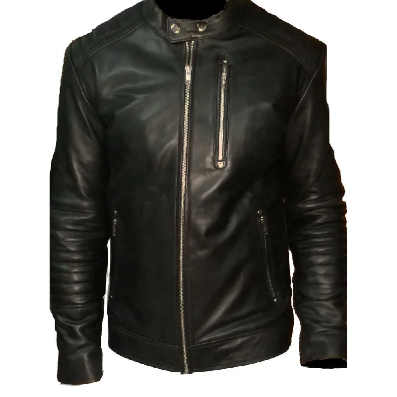 Save more with our buy-more, save-more deals on men’s fashion. Black moto style jacket with shoulder and arm patches Save more with our buy-more, save-more deals on men’s fashion. Black moto style jacket with shoulder and arm patches