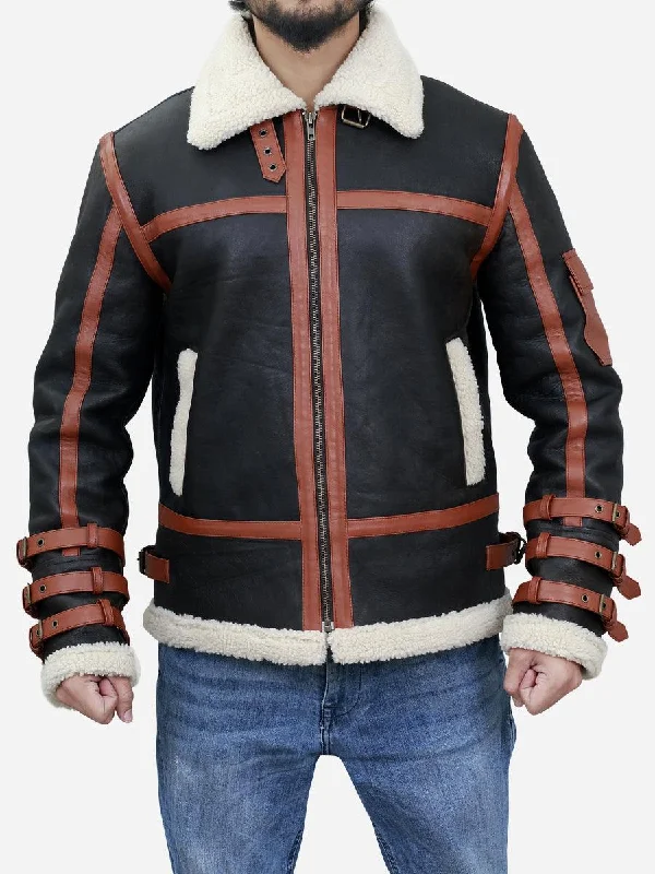 Shop online now for exclusive savings on men’s clothing. Franklin Men's Brown Leather Shearling B3 Bomber Jacket Shop online now for exclusive savings on men’s clothing. Franklin Men's Brown Leather Shearling B3 Bomber Jacket