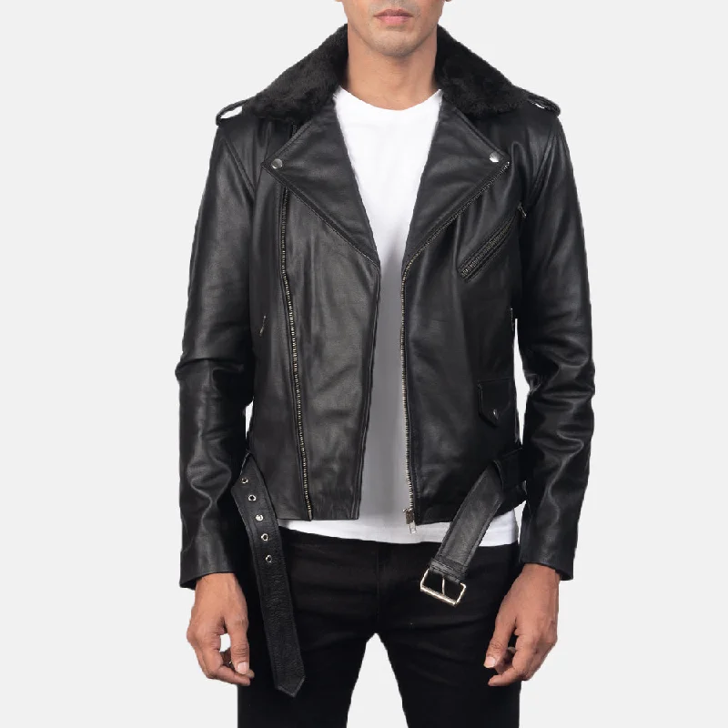 Save more with bundle deals on men’s fashion items. Furton Black Leather Biker Jacket Save more with bundle deals on men’s fashion items. Furton Black Leather Biker Jacket