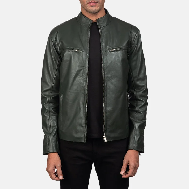 Shop the best  fashion at prices you can’t beat.  Ionic Green Leather Biker Jacket