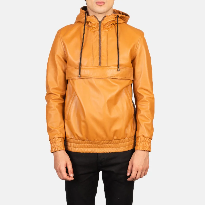 Shop affordable clothing for men – Up to 60% off! Kenton Hooded Brown Leather Pullover Jacket Shop affordable clothing for men – Up to 60% off! Kenton Hooded Brown Leather Pullover Jacket